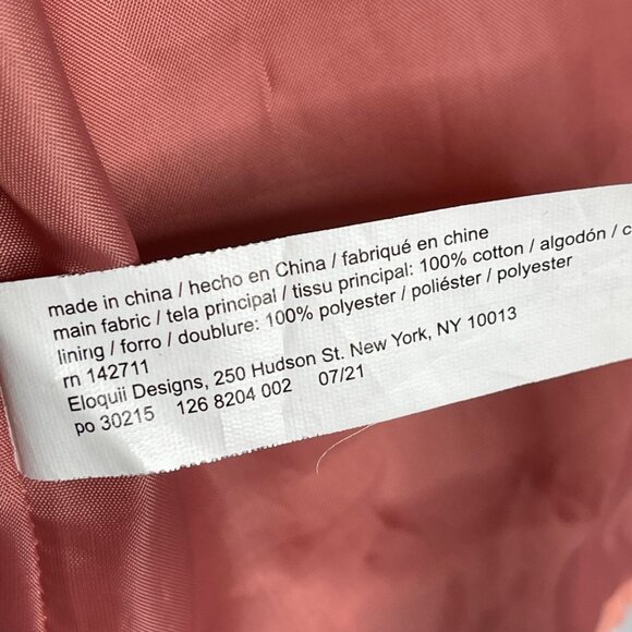 Eloquii Corduroy One Button Blazer Jacket Women's 18 Wide Whale Coral Pink - Picture 6 of 11